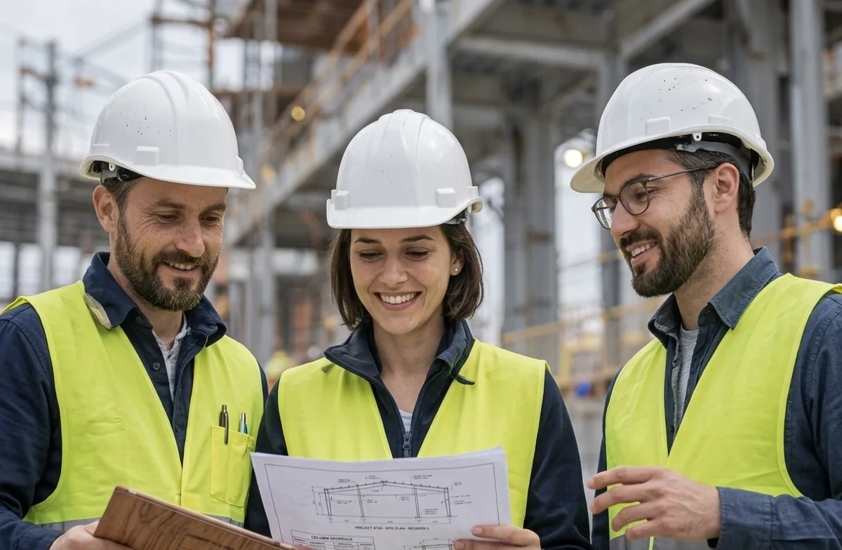 Xevon Team auf der Baustelle